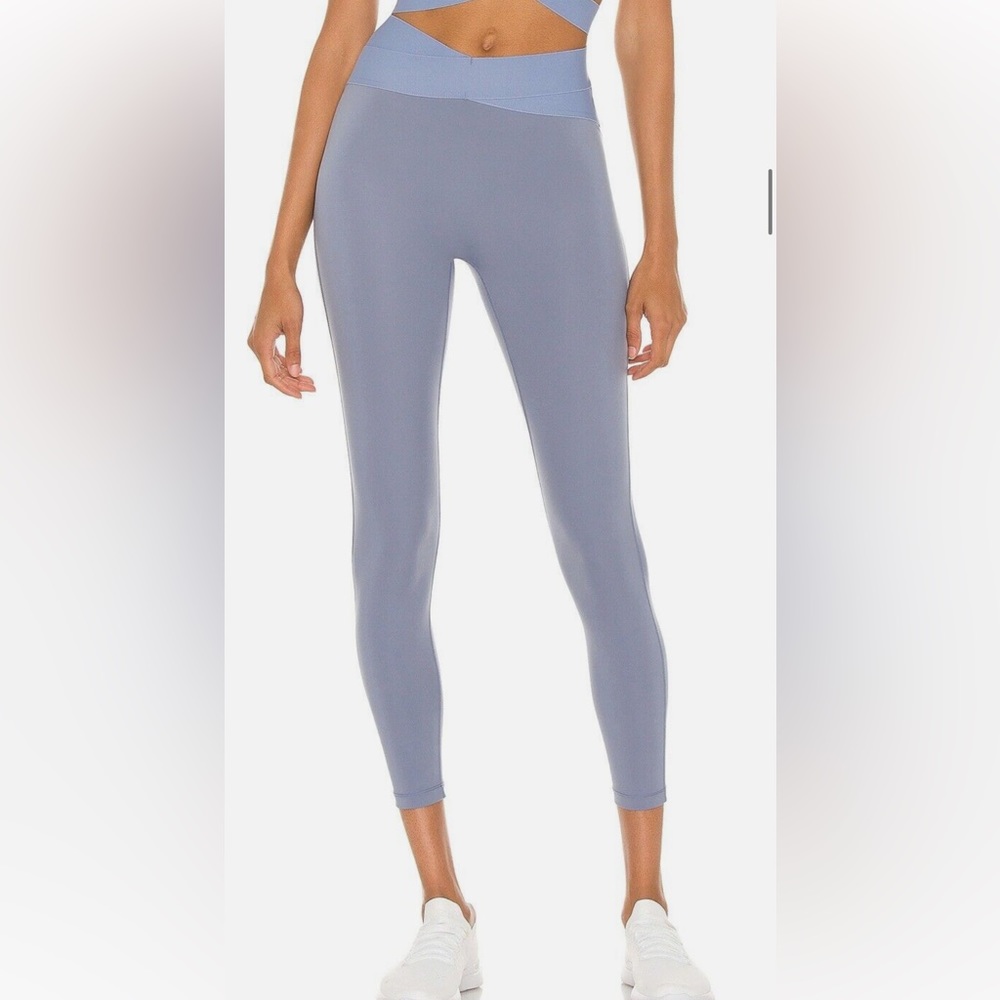 Le Ore Bandier Blue Corso Crossover leggings size Small